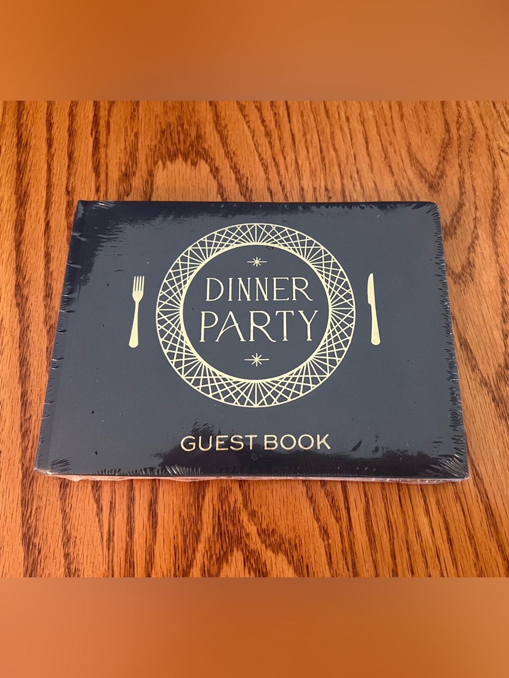 Dinner Party Guest Book - Navy and Gold